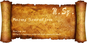 Mezey Szerafina névjegykártya